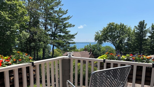 Property grounds - Queen's View B&B- Queen's Room, Sauna, Pool, Garden, Lake Views, Bayfield, WI (Bayfield)