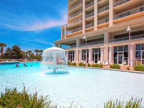 屋外プール、温水プール