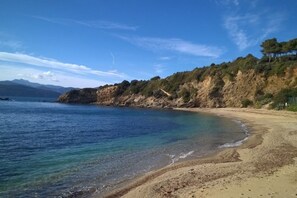 Tæt på stranden, badehåndklæder