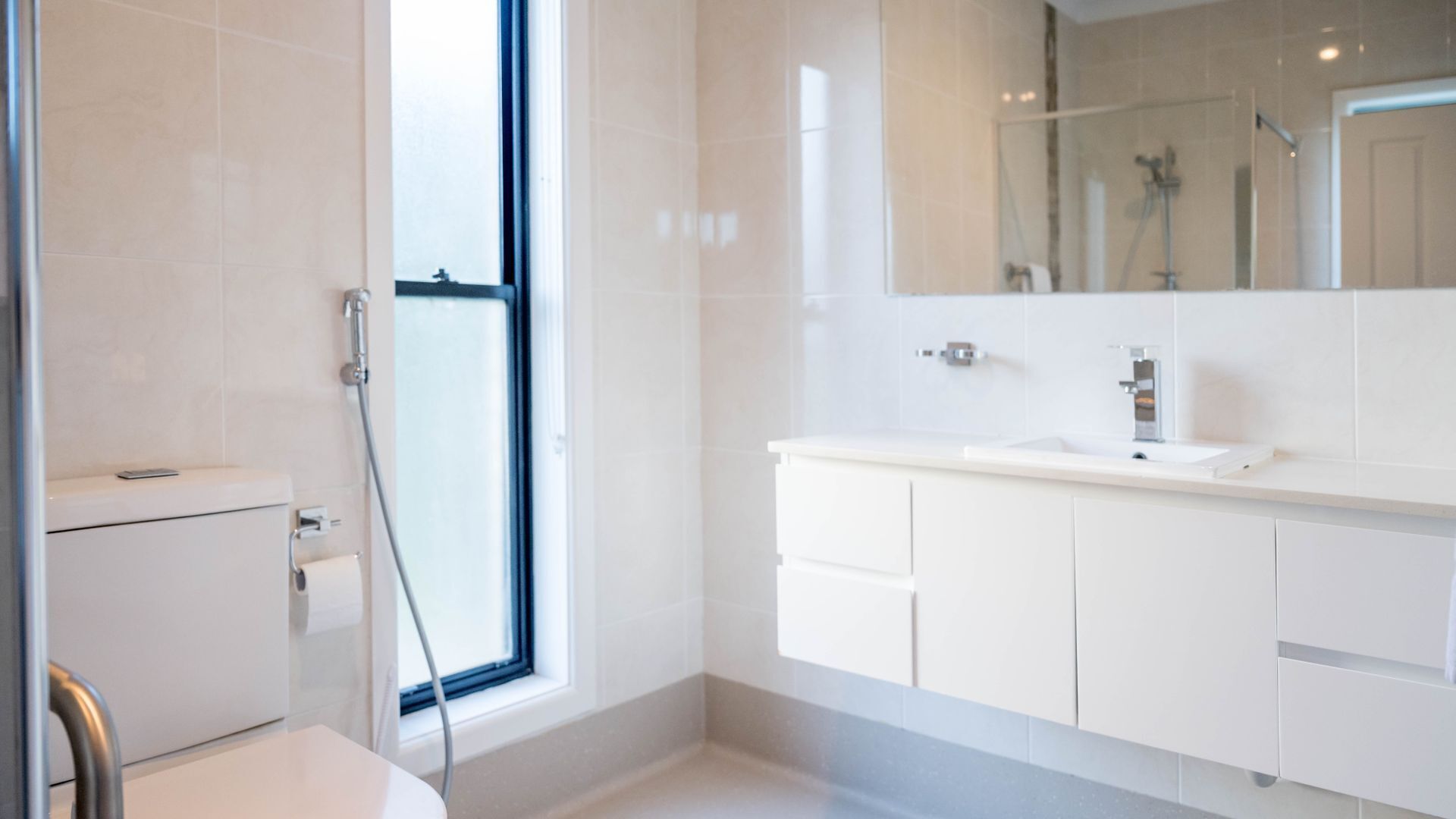 Shower, hair dryer