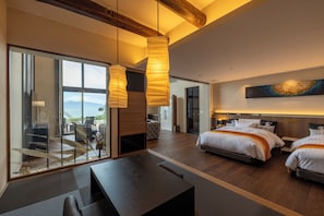Amanohara Guest room with open-air bath and sauna overlooking Mt. Fuji and Suruga Bay