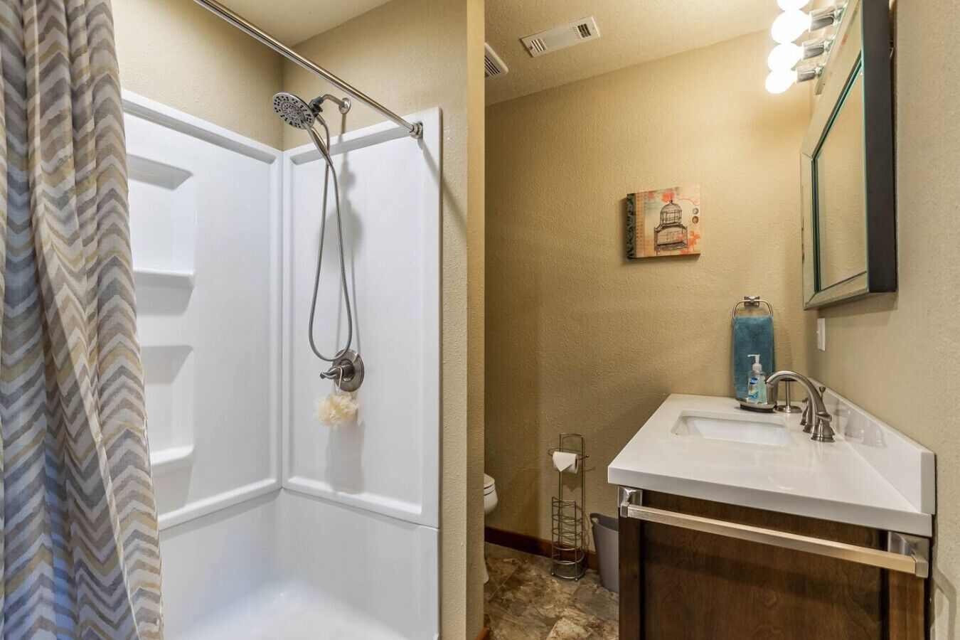 Hair dryer, towels