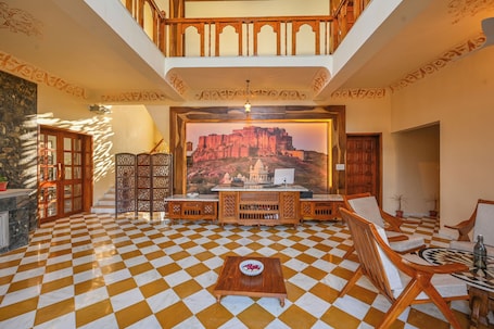 Reception. Tryambakam Villa