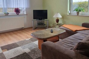 TV, DVD player, stereo