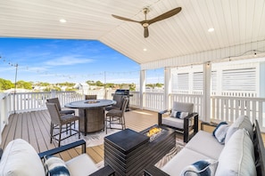 Outdoor dining - Bluevilla on the Emerald Coast New, 4BR/4 Baths, Active Promotions (Panama City Beach)