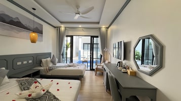 Deluxe Twin Room, 2 Bedrooms, Pool View | In-room safe, free WiFi