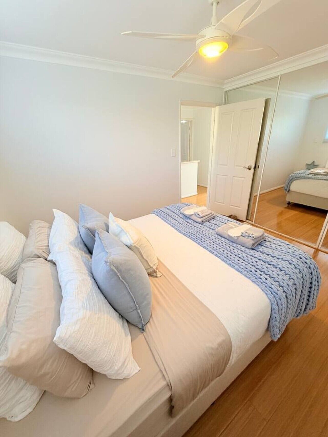Desk, iron/ironing board, travel crib, free WiFi