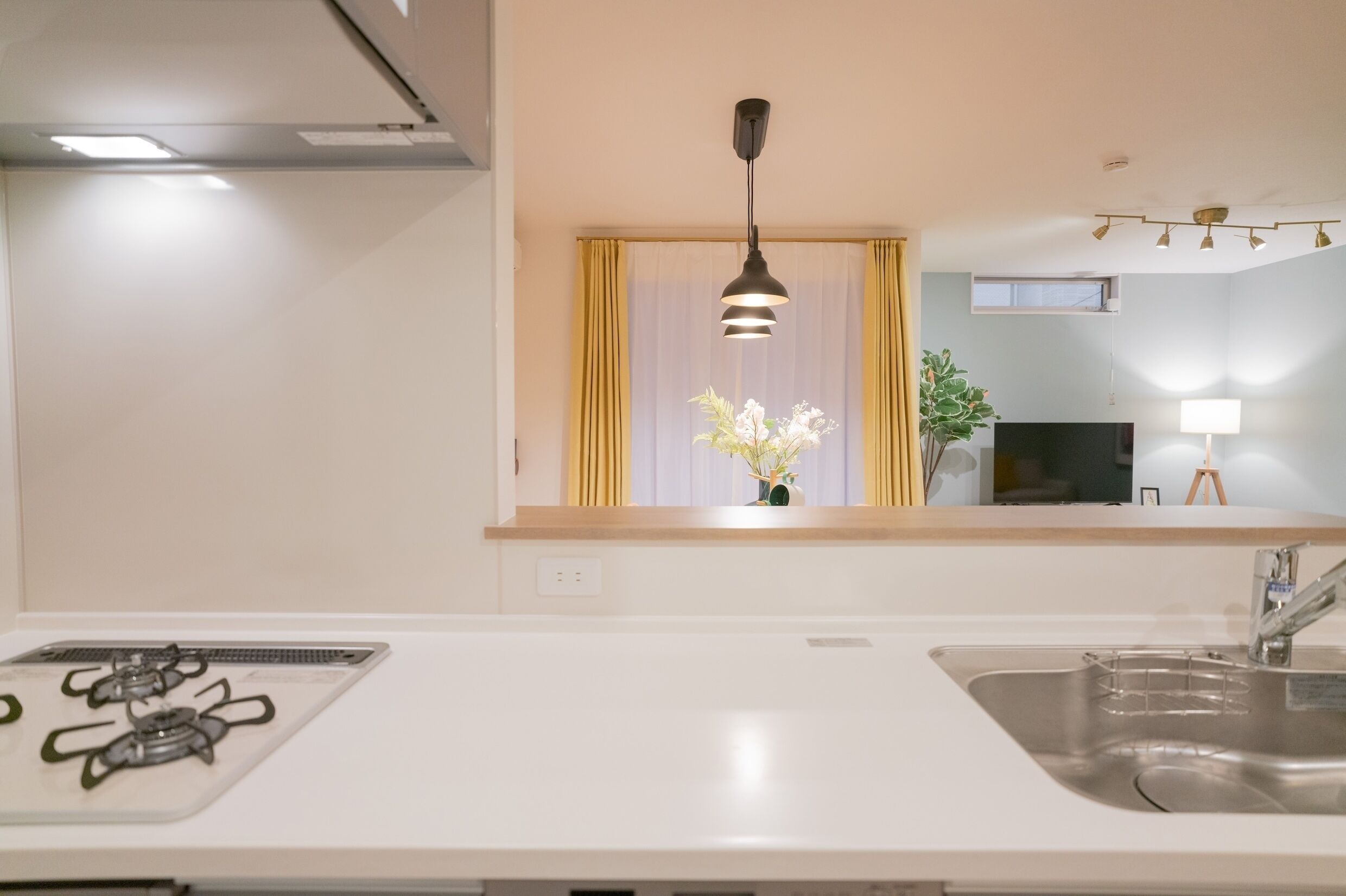 Luxury Villa | Private kitchen | Fridge, microwave, stovetop, electric kettle