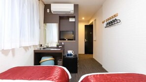 Værelse med 2 enkeltsenge | Lydisolering, gratis Wi-Fi