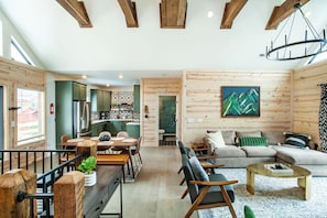 Smart TV, fireplace, video games, books