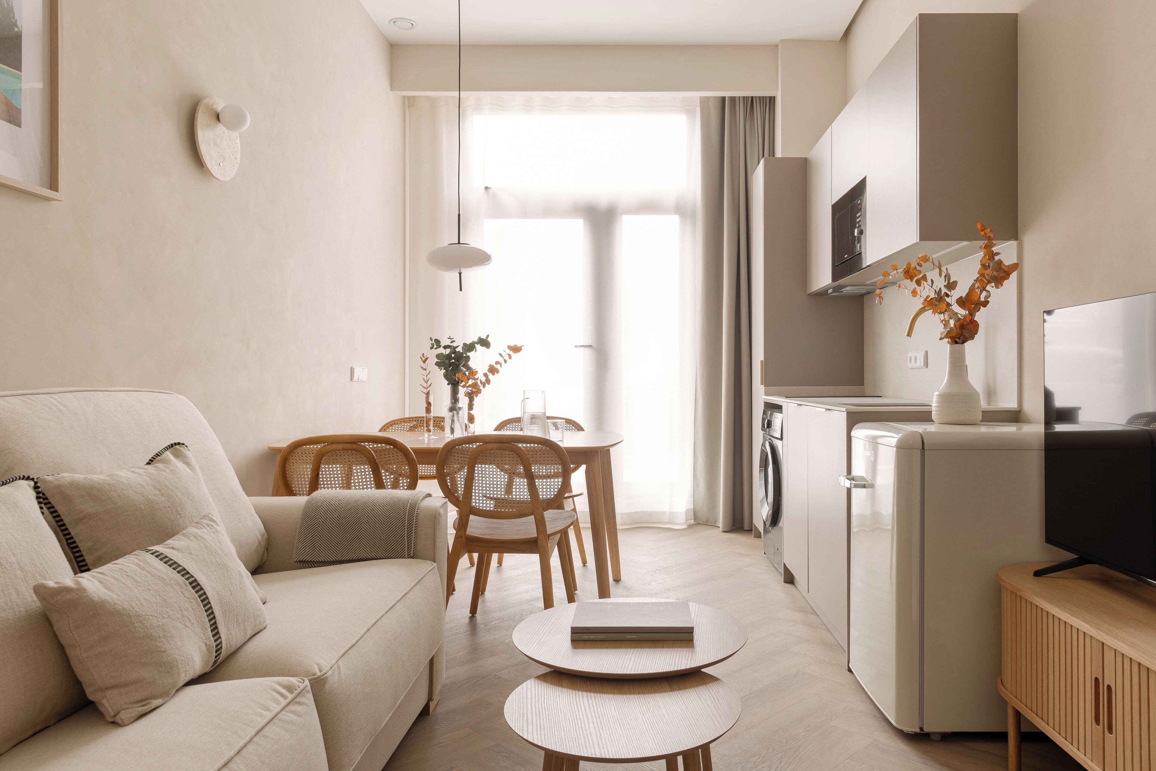 Comfort Studio | Premium bedding, down duvets, memory-foam beds, blackout curtains