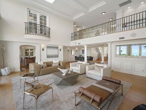 Luxury Villa, Multiple Beds, Pool Access, Pool View (Savona Sanctuary Estate) | Living area | 50-inch flat-screen TV with digital channels, fireplace - Savona Sanctuary Estate (Los Angeles)