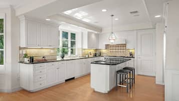 Luxury Villa, Multiple Beds, Pool Access, Pool View (Savona Sanctuary Estate) | Private kitchen | Fridge, microwave, oven, stovetop