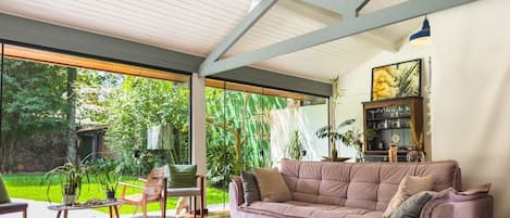 Villa | Living area | 40-inch TV with satellite channels