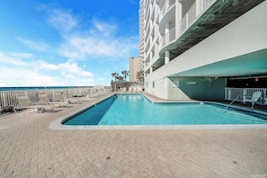 A heated pool