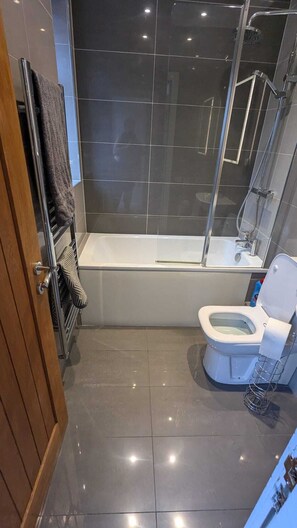 Dusche, Handtücher, Toilettenpapier