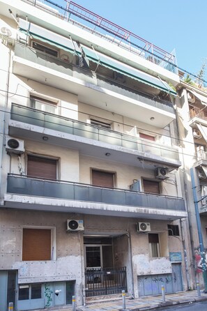Front of property - Stylish Renovated 2 Bd Apt in Exarcheia (Athens)