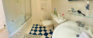 Shower, soap, toilet paper
