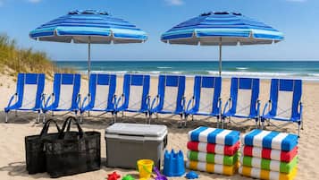 Sun loungers, beach towels