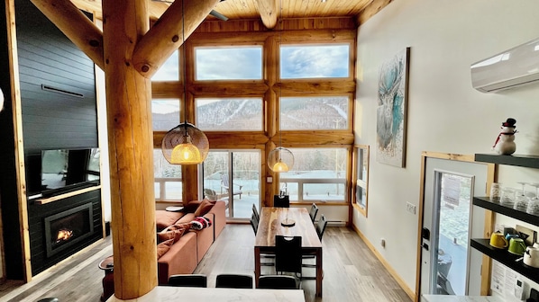 Smart TV, fireplace