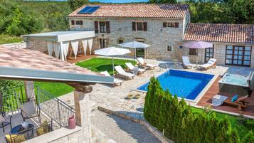 A heated pool