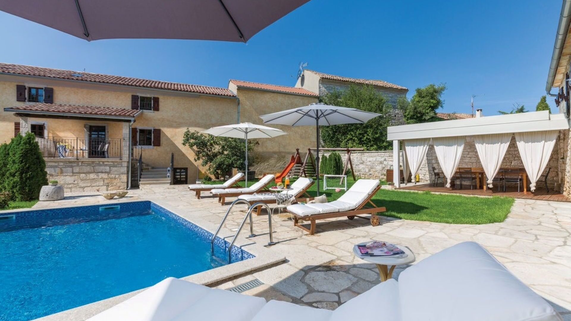 A heated pool