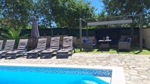 A heated pool