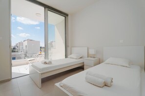 2 bedrooms, iron/ironing board, WiFi, bed sheets - NEW 2Br Maisonette in Luxury Resort Pool Beach (Paralimni)