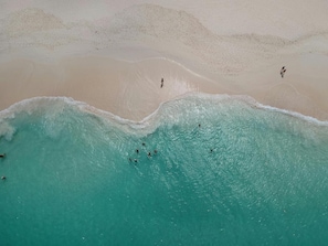 Espreguiçadeiras, toalhas de praia