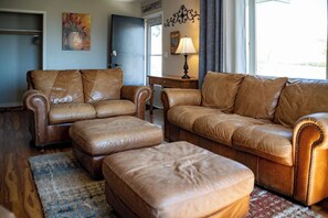 Älytelevisio, takka, kirjoja, stereot