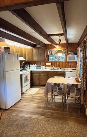 Coffee/tea maker, fridge, microwave, oven - Roomy, Rustic Cabin-4BR, Modern Amenities-Rothrock St Forest near State College (Petersburg)