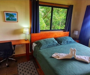 2 bedrooms, in-room safe, iron/ironing board, travel crib