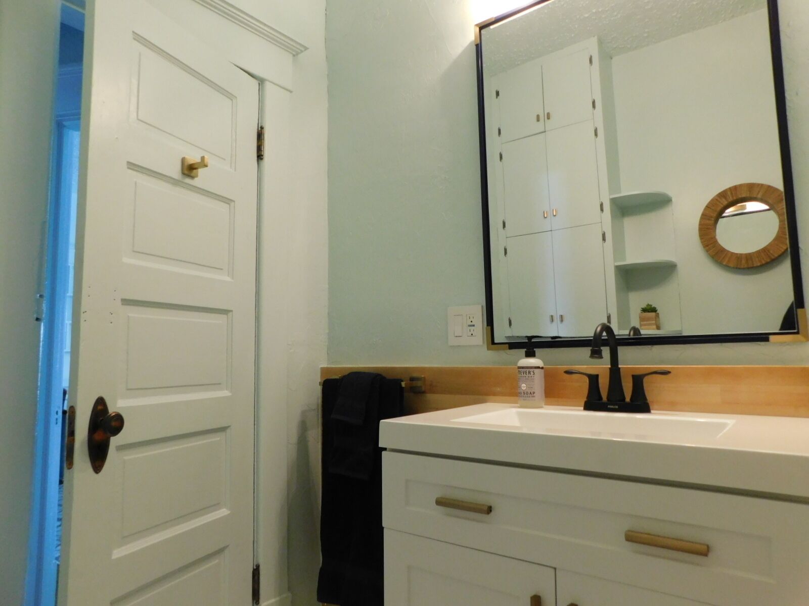Eco-friendly toiletries, hair dryer, towels, soap