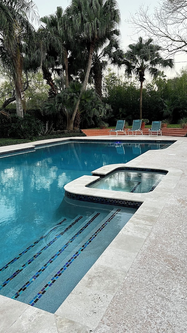 Outdoor pool, a heated pool