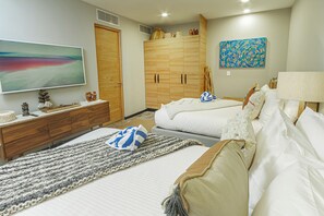 2 chambres, coffres-forts dans les chambres, bureau