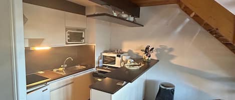 Microwave, oven, stovetop, dishwasher