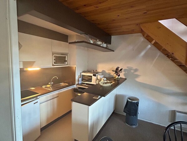 Mikrovågsugn, ugn, spishäll och diskmaskin
