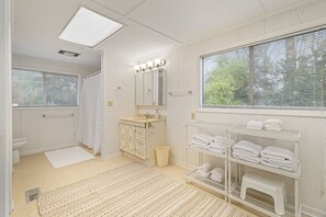 Towels, soap, toilet paper
