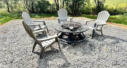 2024 built Asheville retreat, fireplace,fire pit