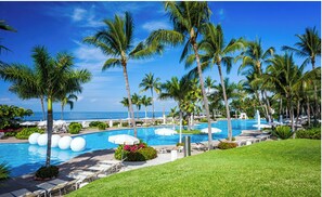 Outdoor pool - Nuevo Vallarta Beachfront. Book Mexican Open PGA Golf 2026.  2BDR 3BA Sleeps 8 (Las Jarretaderas)