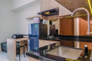 Standard Apartment, 1 Bedroom (Apartment) | Private kitchen | Fridge, rice cooker - Classic and Minimalist 2BR at Podomoro Golf View Apartment (Gunung Putri)