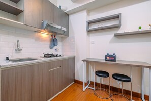 Standard Apartment, 1 Bedroom (Apartment) | Private kitchen - Minimalist and Cozy Stay 2BR at Podomoro Golf View Apartment (Gunung Putri)