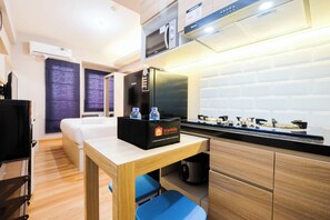 Standard Studio, 1 Bedroom (Apartment) | Private kitchen | Fridge - Brand New and Fresh Studio Podomoro Golf View Apartment (Gunung Putri)