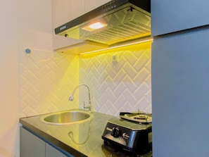 Appartement Standard, 1 chambre (Apartment) | Cuisine privée | Réfrigérateur, cuiseur de riz