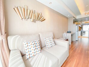 Living area - The Bohemian 2BR at Tamansari La Grande Apartment (Bandung)