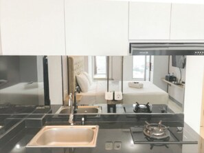 標準開放式客房, 1 間臥室 (Apartment) | 私人廚房 | 電冰箱、電鍋