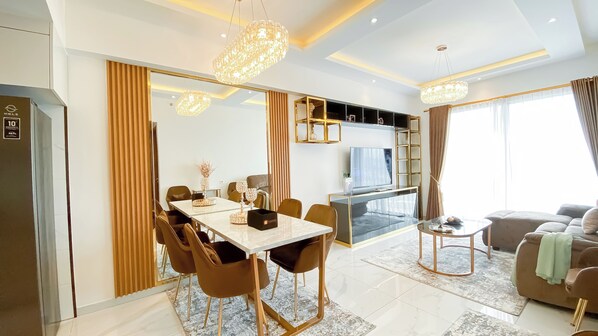 Standard-Apartment, 1 Schlafzimmer (Apartment) | Essbereich im Zimmer