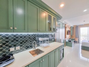 Standard-studio, 1 makuuhuone (Apartment) | Yksityinen keittiö