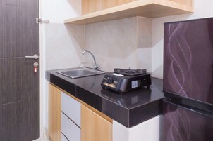 Estúdio, 1 quarto (Apartment) | Cozinha privada | Geladeira, cooktop, panela elétrica de arroz