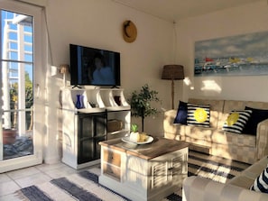 Maison, 2 chambres, fumeurs, patio | Salle de séjour
